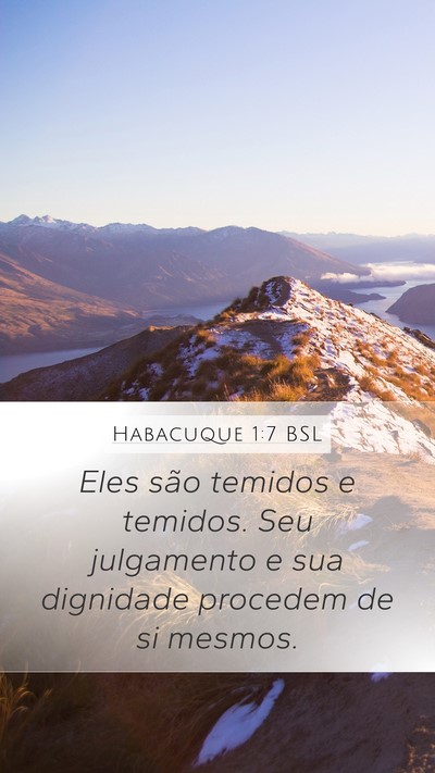 Habacuque 1:7 BSL Bible Verse Image
