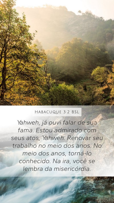 Habacuque 3:2 BSL Bible Verse Image