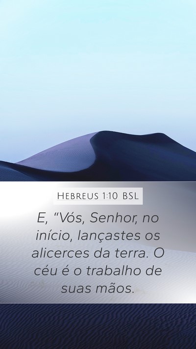 Hebreus 1:10 BSL Bible Verse Image