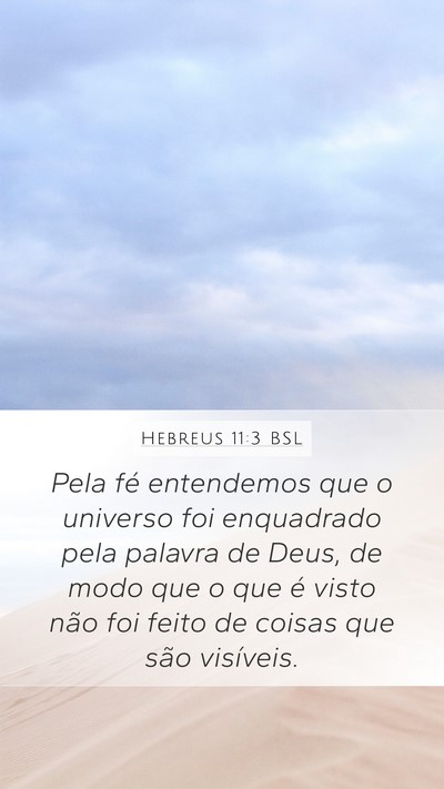 Hebreus 11:3 BSL Bible Verse Image
