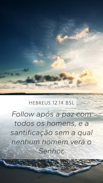 Hebreus 12:14 BSL Bible Verse Image