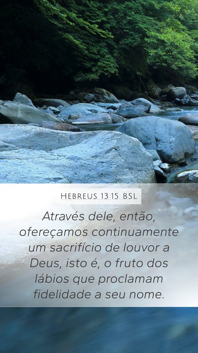Hebreus 13:15 BSL Bible Verse Image