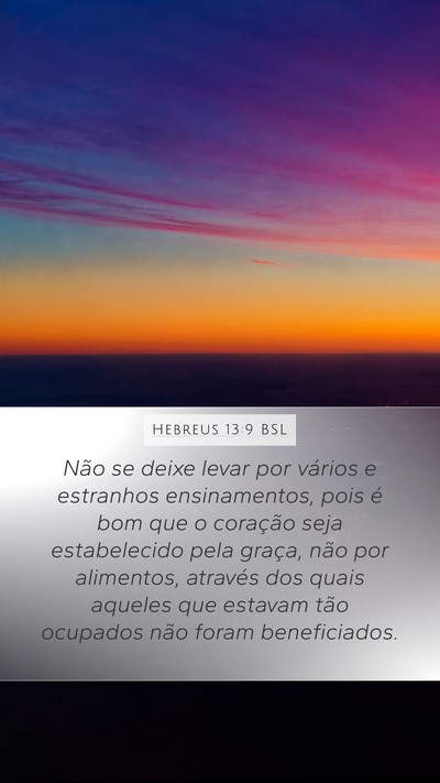 Hebreus 13:9 BSL Bible Verse Image