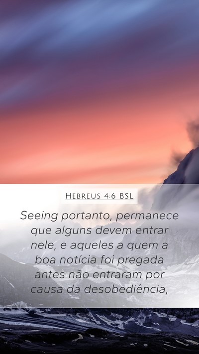 Hebreus 4:6 BSL Bible Verse Image