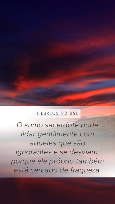 Hebreus 5:2 BSL Bible Verse Image