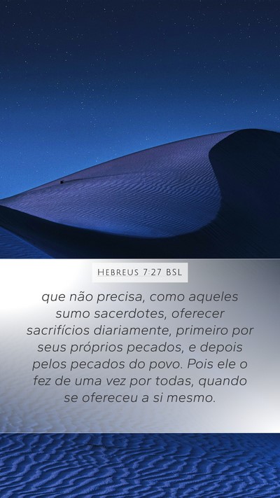 Hebreus 7:27 BSL Bible Verse Image