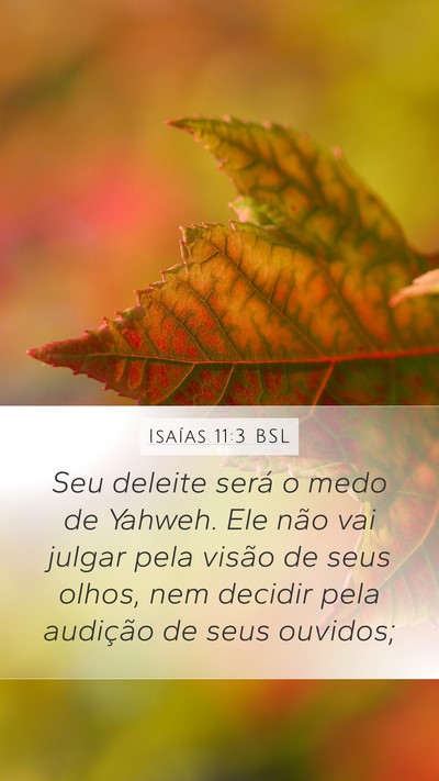 Isaías 11:3 BSL Bible Verse Image