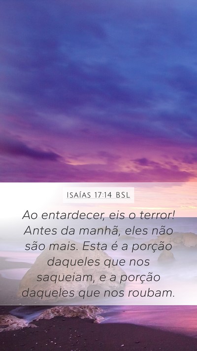 Isaías 17:14 BSL Bible Verse Image