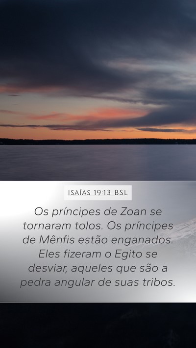 Isaías 19:13 BSL Bible Verse Image