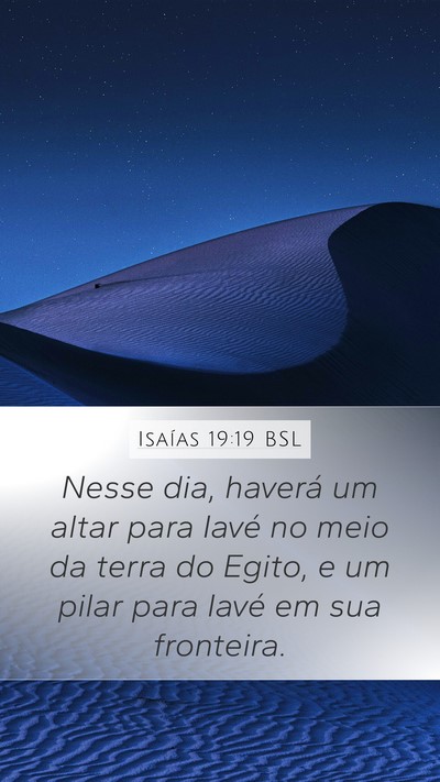 Isaías 19:19 BSL Bible Verse Image