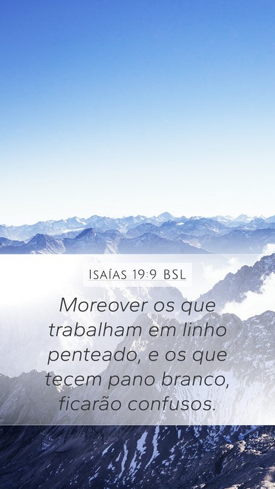 Isaías 19:9 BSL Bible Verse Image