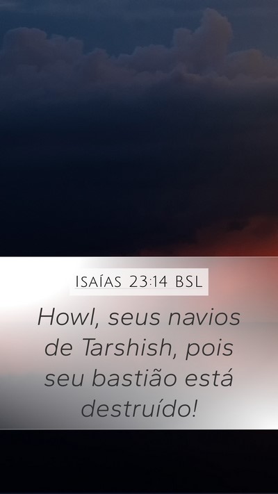 Isaías 23:14 BSL Bible Verse Image