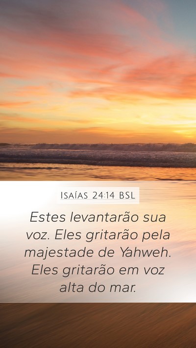 Isaías 24:14 BSL Bible Verse Image