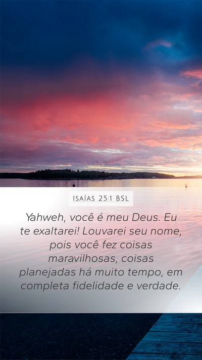 Isaías 25:1 BSL Bible Verse Image