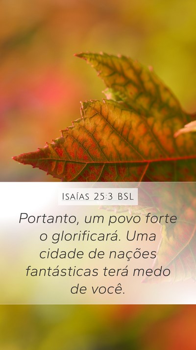 Isaías 25:3 BSL Bible Verse Image