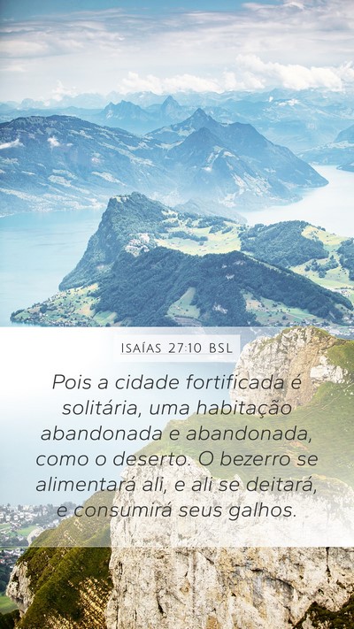 Isaías 27:10 BSL Bible Verse Image