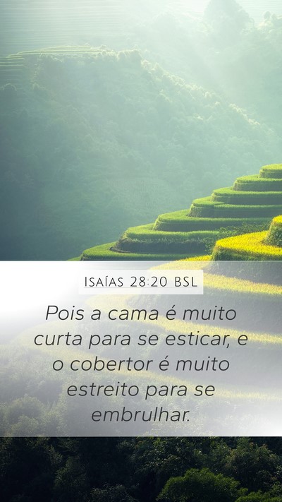 Isaías 28:20 BSL Bible Verse Image