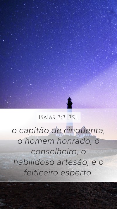 Isaías 3:3 BSL Bible Verse Image