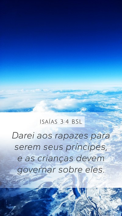 Isaías 3:4 BSL Bible Verse Image