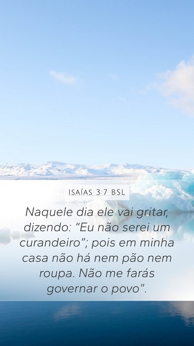 Isaías 3:7 BSL Bible Verse Image