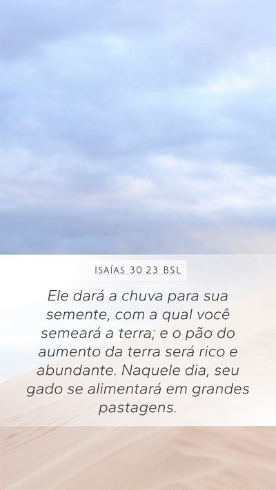 Isaías 30:23 BSL Bible Verse Image