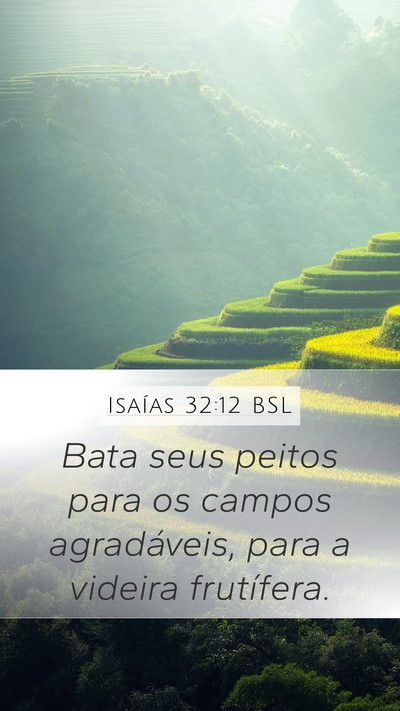 Isaías 32:12 BSL Mobile Phone Wallpaper - Bata seus peitos para os campos agradáveis, para - Mobile Bible Verse Wallpaper