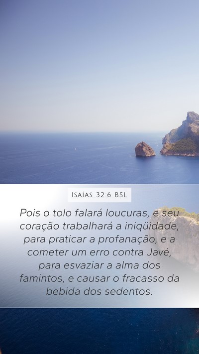 Isaías 32:6 BSL Bible Verse Image