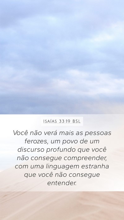Isaías 33:19 BSL Bible Verse Image