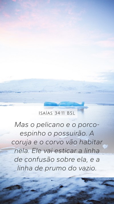 Isaías 34:11 BSL Bible Verse Image