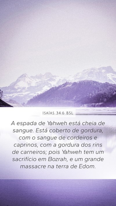Isaías 34:6 BSL Bible Verse Image