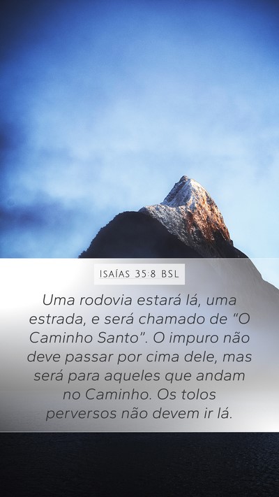 Isaías 35:8 BSL Bible Verse Image