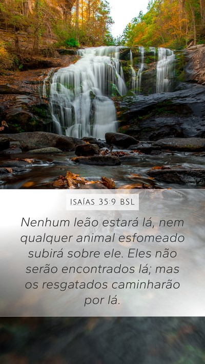 Isaías 35:9 BSL Bible Verse Image