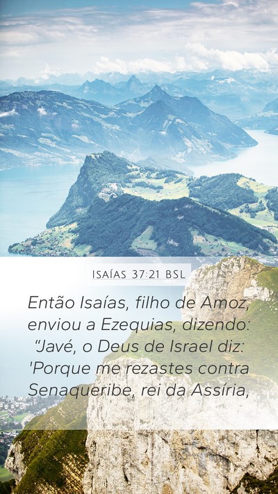Isaías 37:21 BSL Bible Verse Image