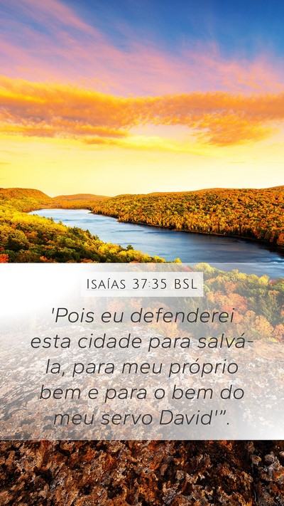 Isaías 37:35 BSL Bible Verse Image