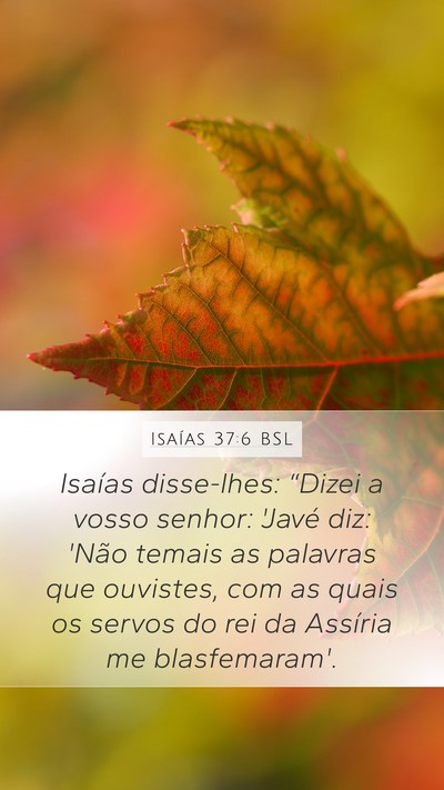 Isaías 37:6 BSL Bible Verse Image