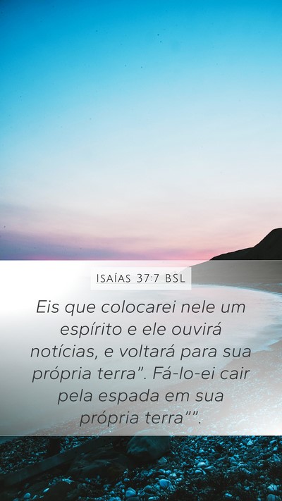 Isaías 37:7 BSL Bible Verse Image