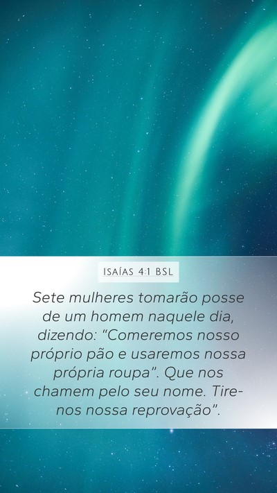 Isaías 4:1 BSL Bible Verse Image