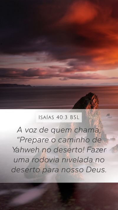 Isaías 40:3 BSL Bible Verse Image