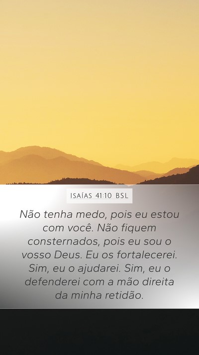 Isaías 41:10 BSL Bible Verse Image
