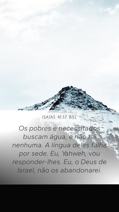 Isaías 41:17 BSL Bible Verse Image