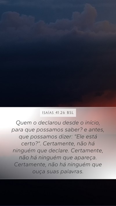 Isaías 41:26 BSL Bible Verse Image