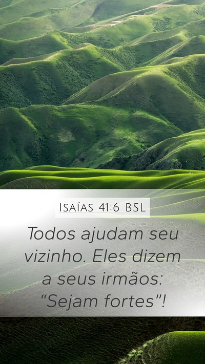 Isaías 41:6 BSL Bible Verse Image