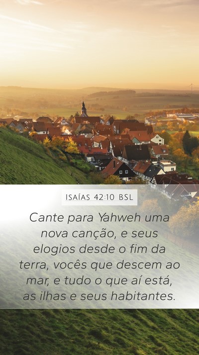 Isaías 42:10 BSL Bible Verse Image