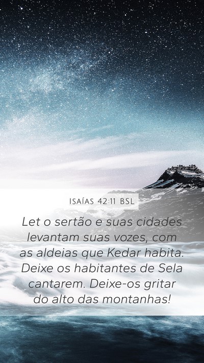 Isaías 42:11 BSL Bible Verse Image