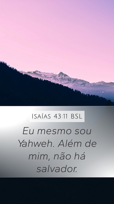 Isaías 43:11 BSL Bible Verse Image