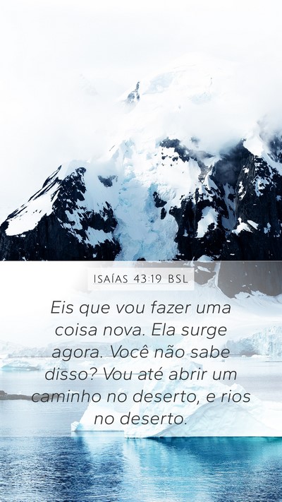 Isaías 43:19 BSL Bible Verse Image
