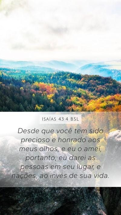 Isaías 43:4 BSL Bible Verse Image