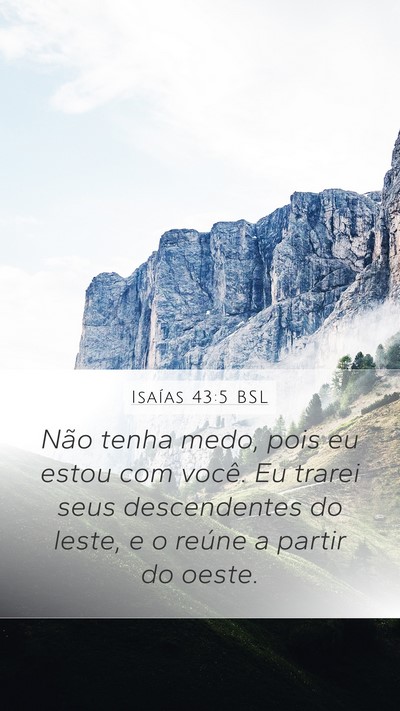 Isaías 43:5 BSL Bible Verse Image