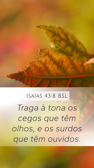 Isaías 43:8 BSL Bible Verse Image