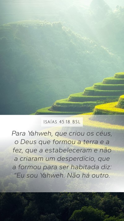 Isaías 45:18 BSL Bible Verse Image